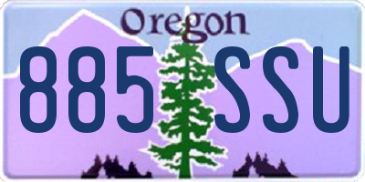 OR license plate 885SSU