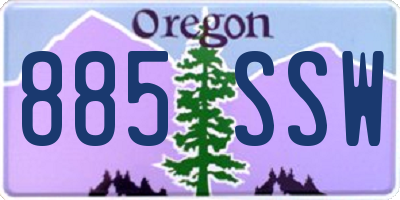 OR license plate 885SSW