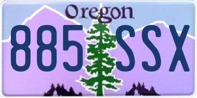 OR license plate 885SSX