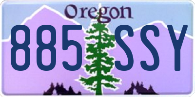 OR license plate 885SSY