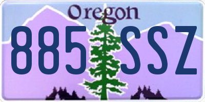 OR license plate 885SSZ