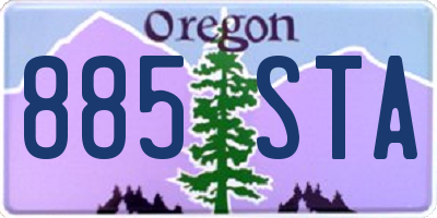 OR license plate 885STA
