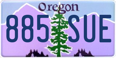 OR license plate 885SUE