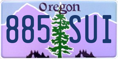 OR license plate 885SUI