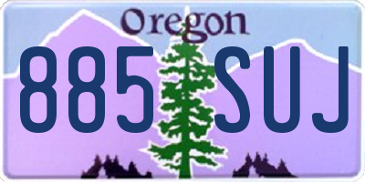 OR license plate 885SUJ