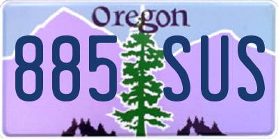 OR license plate 885SUS