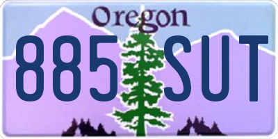OR license plate 885SUT
