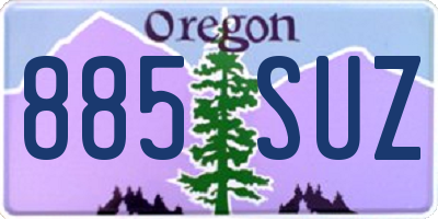 OR license plate 885SUZ