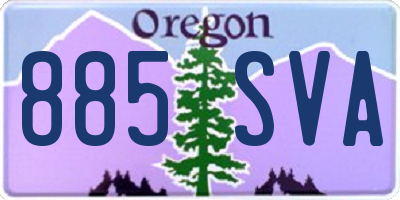 OR license plate 885SVA