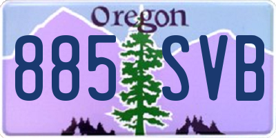 OR license plate 885SVB
