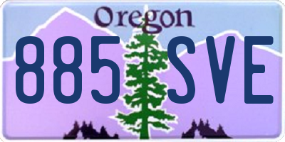 OR license plate 885SVE