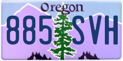 OR license plate 885SVH