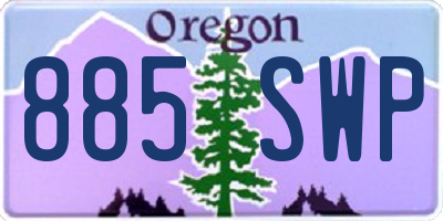 OR license plate 885SWP