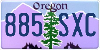 OR license plate 885SXC