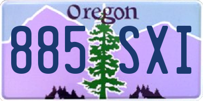 OR license plate 885SXI