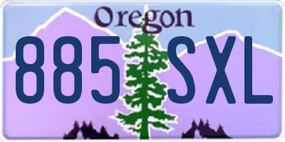 OR license plate 885SXL