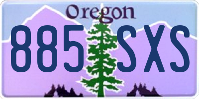 OR license plate 885SXS