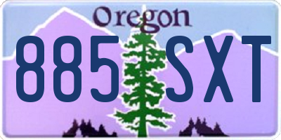 OR license plate 885SXT
