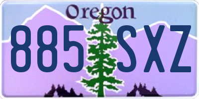 OR license plate 885SXZ