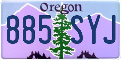 OR license plate 885SYJ
