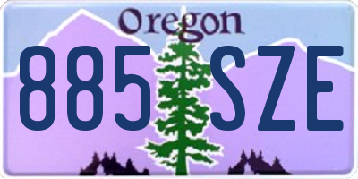 OR license plate 885SZE