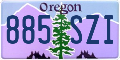 OR license plate 885SZI