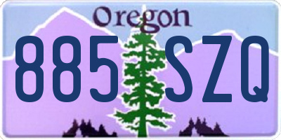 OR license plate 885SZQ