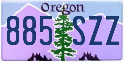 OR license plate 885SZZ