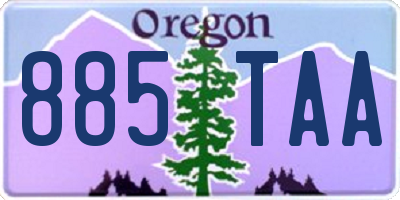 OR license plate 885TAA