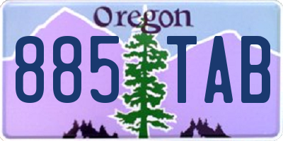 OR license plate 885TAB
