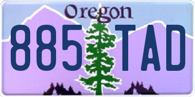 OR license plate 885TAD