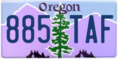 OR license plate 885TAF