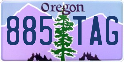 OR license plate 885TAG