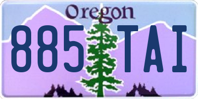 OR license plate 885TAI