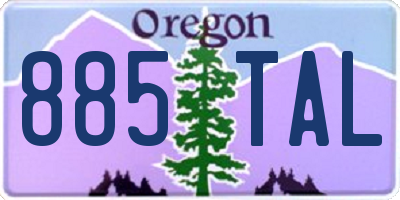 OR license plate 885TAL