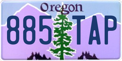 OR license plate 885TAP