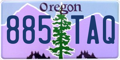 OR license plate 885TAQ