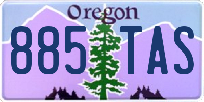 OR license plate 885TAS