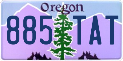 OR license plate 885TAT