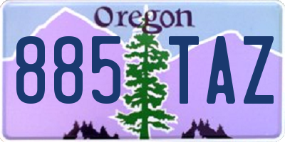 OR license plate 885TAZ