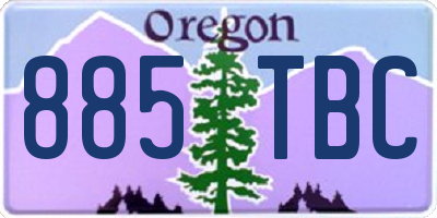 OR license plate 885TBC