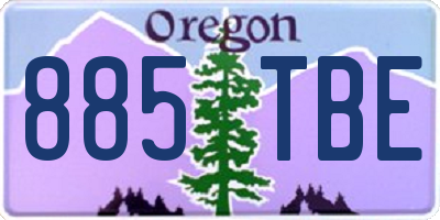 OR license plate 885TBE