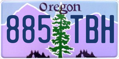OR license plate 885TBH