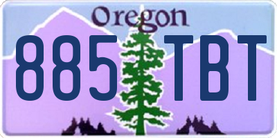 OR license plate 885TBT