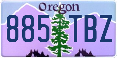 OR license plate 885TBZ