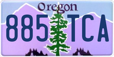 OR license plate 885TCA