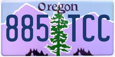 OR license plate 885TCC