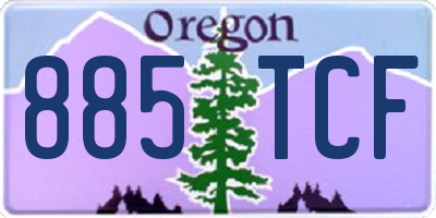 OR license plate 885TCF