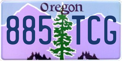 OR license plate 885TCG