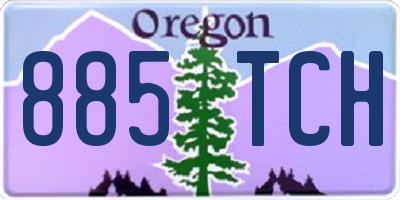 OR license plate 885TCH